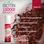 BIOLABS PRO Crema de Biotina y Colágeno 10000mcg - Cabello, Piel y Uñas - 85g