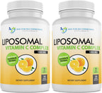 Liposomal Vitamin C 1400mg Per Serving - 180 Veggie Capsules High Absorption Ascorbic Acid