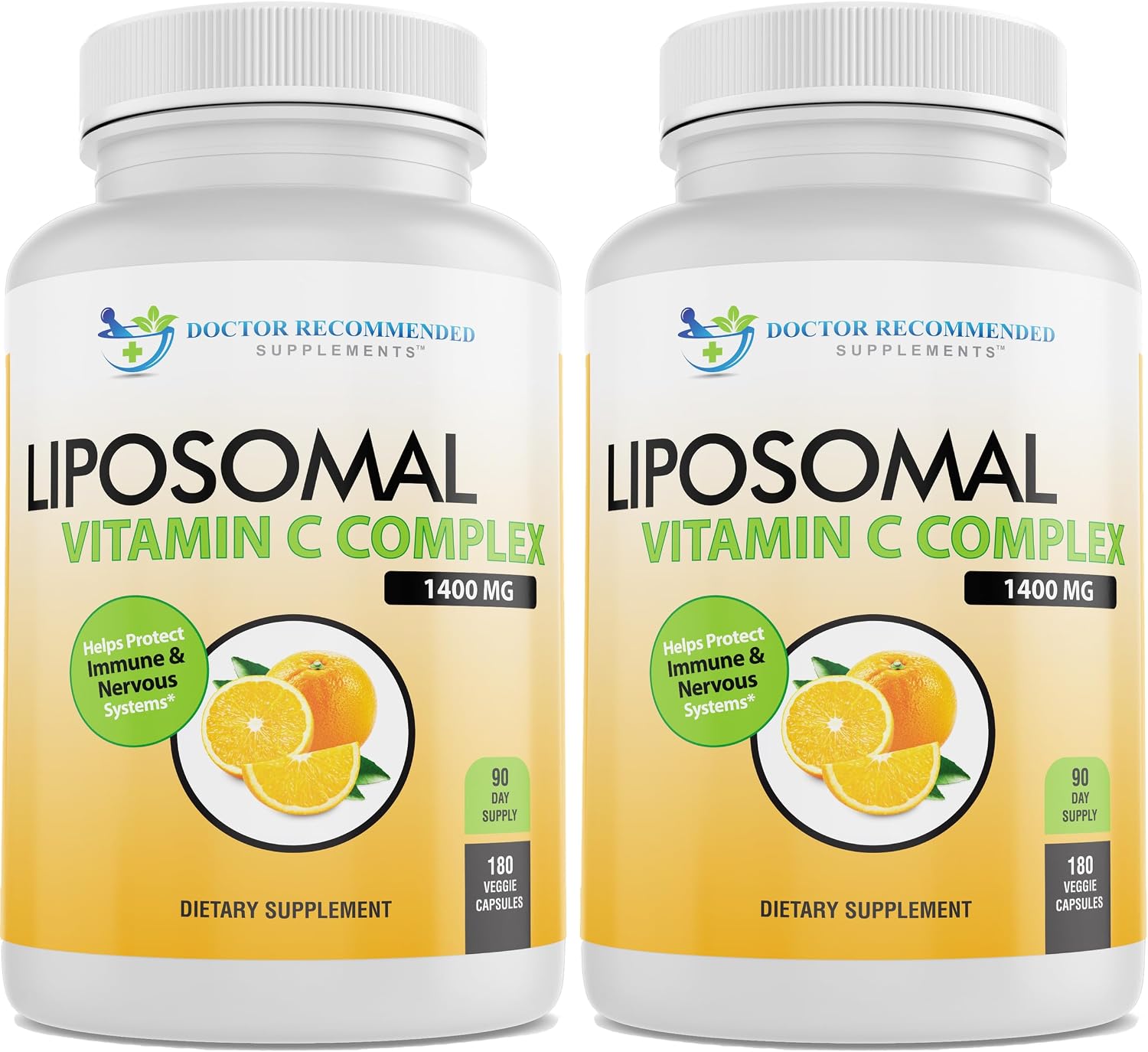 Liposomal Vitamin C 1400mg Per Serving - 180 Veggie Capsules High Absorption Ascorbic Acid