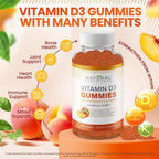 Natural BioScience Gominolas de Vitamina D3 10000 UI y K2 MK-7 160 mcg - Sin Azúcar, Alta Absorción - 60 unidades
