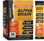 ONNIT Alpha Brain Instant - Mezcla para Bebida de Apoyo Cognitivo, Sabor Melocotón, 30 Sobres