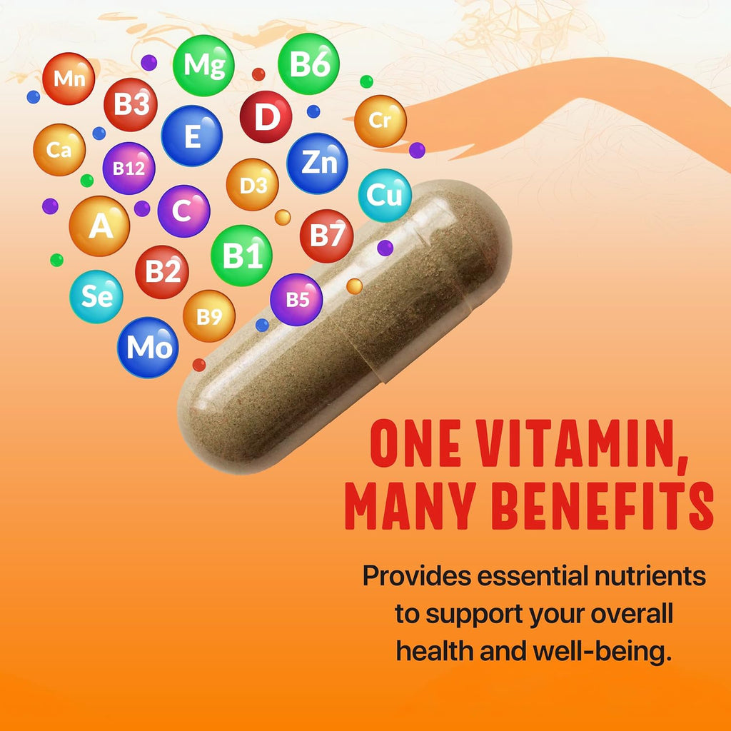 Wellgardens Multivitamínico Diario para Mujeres con Biotina, Arándano Rojo y Trébol Rojo - Apoyo para Cabello, Piel, Energía e Inmunidad - Vitaminas A, C, D, E, B12, Zinc - Sin Hierro, No Transgénico, 60 Cápsulas