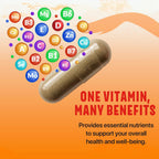 Wellgardens Multivitamínico Diario para Mujeres con Biotina, Arándano Rojo y Trébol Rojo - Apoyo para Cabello, Piel, Energía e Inmunidad - Vitaminas A, C, D, E, B12, Zinc - Sin Hierro, No Transgénico, 60 Cápsulas