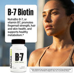 NutraBio Biotina (Vitamina B-7) 5000mcg - 90 Cápsulas Vegetales