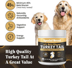 Cola de Pavo Orgánica para Perros y Gatos - Estandarizada al 45% de Betaglucanos - 660 Comprimidos - Special Breed
