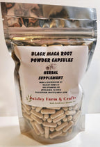 Black Maca Capsules 300 Pack - Pure Herbal Supplement - Made Fresh On Demand!