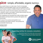 Terra Kai Organics JUCE Reds Superalimento Orgánico en Polvo - Sabor Garden Berry (230g)