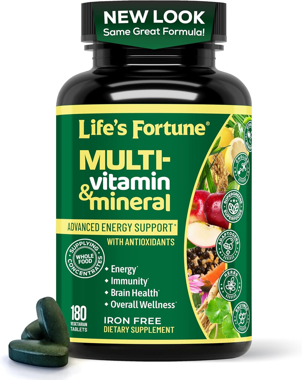 Life's Fortune Multivitamínico Integral Complejo de Vitaminas y Minerales – 90 Comprimidos Vegetales
