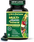 Life's Fortune Multivitamínico Integral Complejo de Vitaminas y Minerales – 90 Comprimidos Vegetales