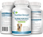 Nutrition Strength Taurina para Perros con Coenzima Q10 - Apoyo Cardíaco - 120 Comprimidos Masticables