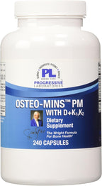 Progressive Labs Osteo-Mins PM con D, K1 y K2, 240 comprimidos