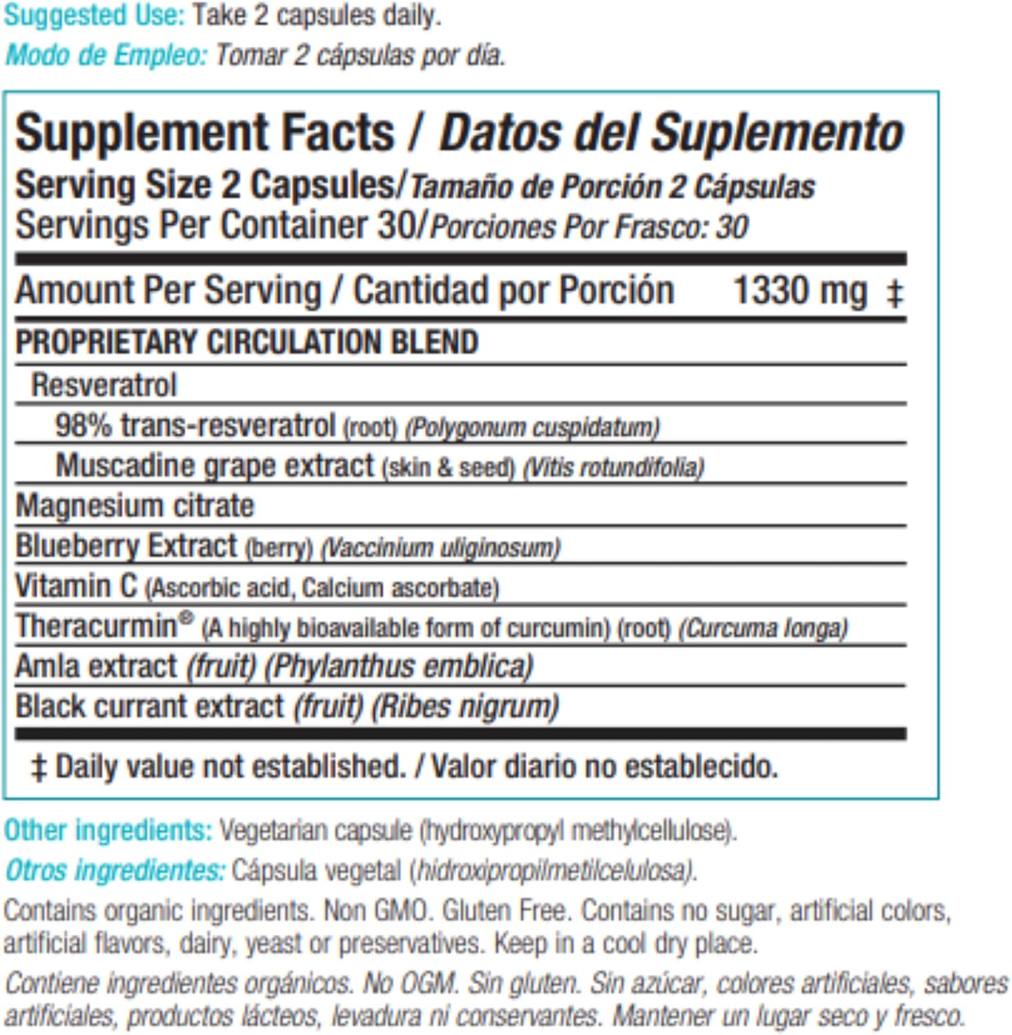 Stemflo Suplemento Natural de Apoyo a las Células Madre, Super-antioxidantes, Apoyo Cardiovascular y de la Presión Arterínea, 60 Cápsulas (2 Paquetes)