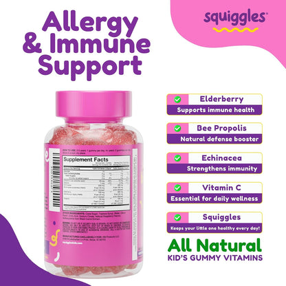 Squiggles Sniffle Berries Gomitas de Saúco, Propóleo y Equinácea para Niños - 100 uds – Image 5