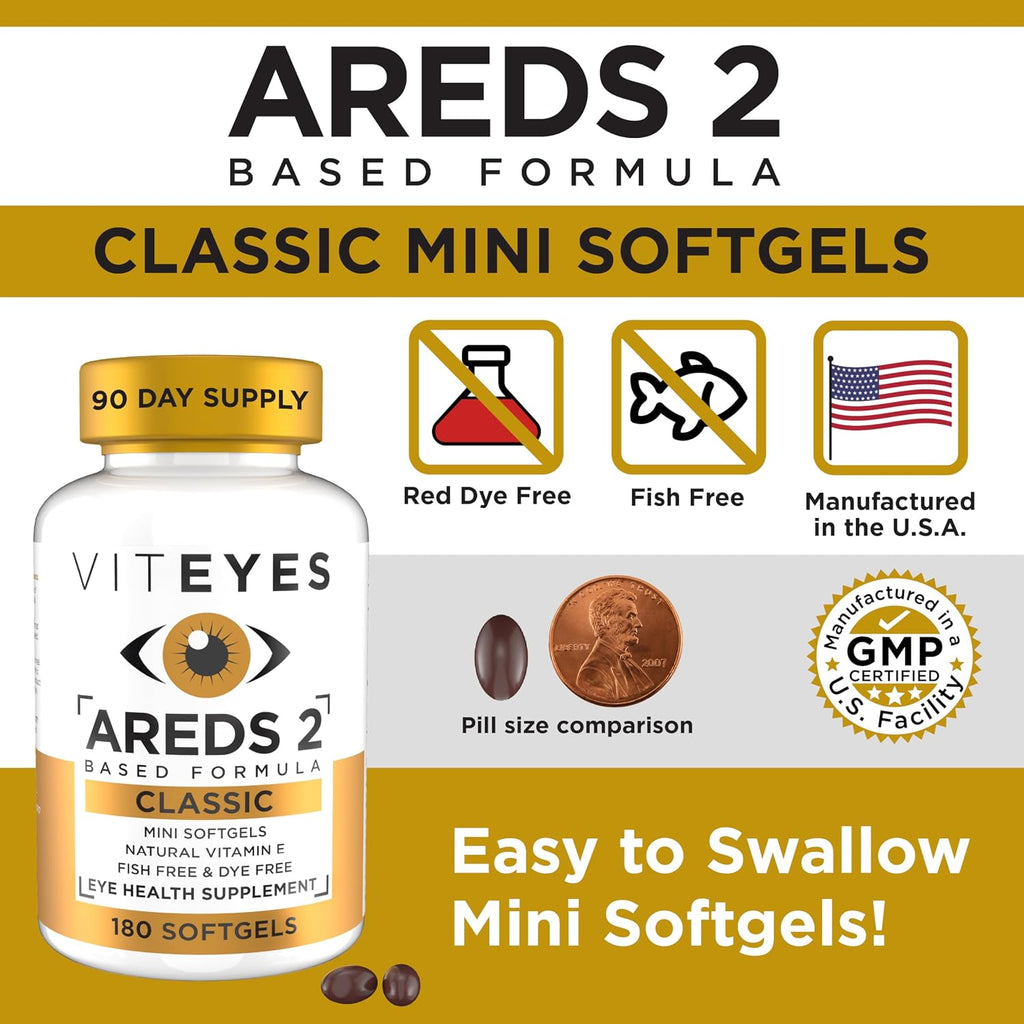 Viteyes AREDS 2 Classic Fórmula para la Salud Macular Cápsulas Blandas - 180 Cápsulas blandas