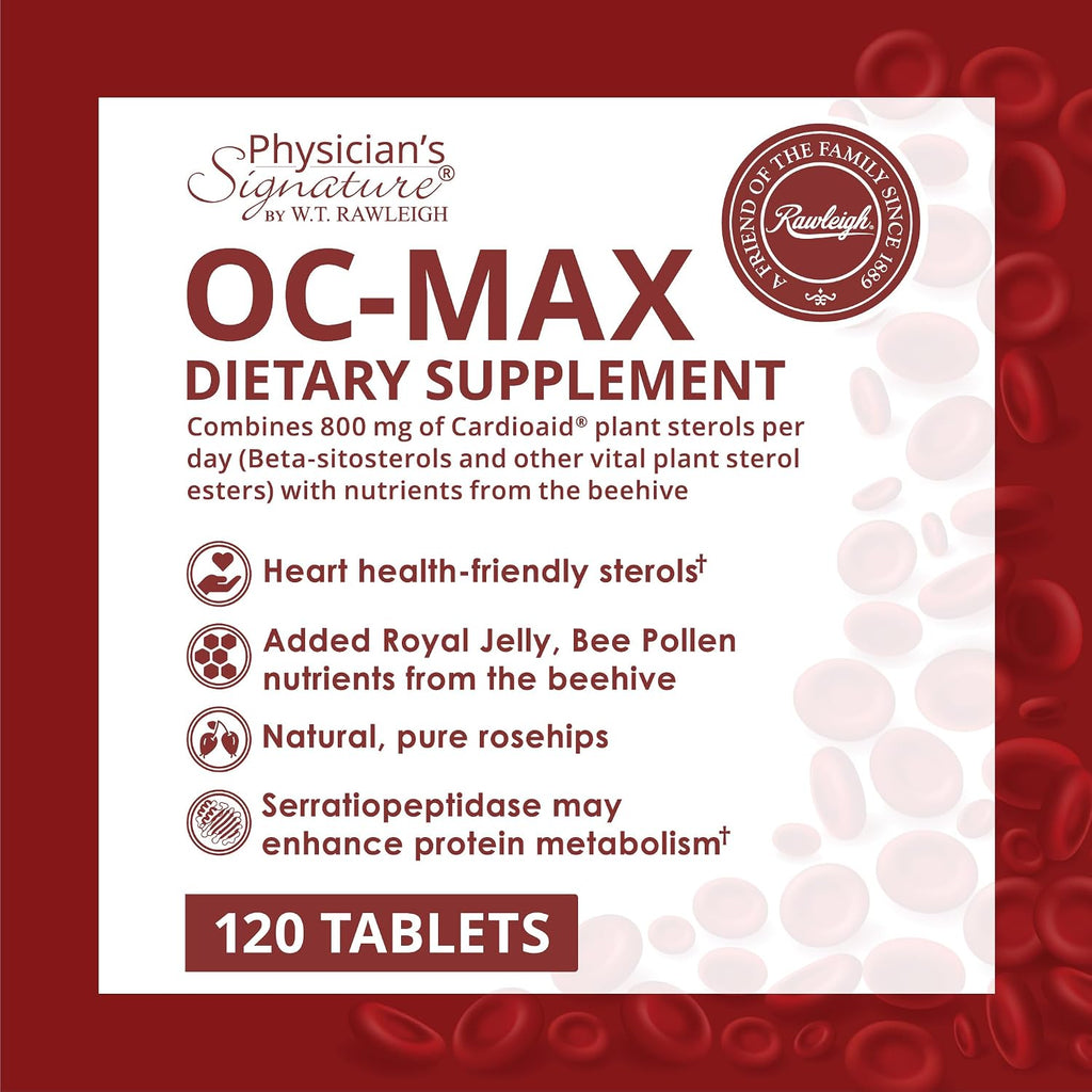 Rawleigh OC-MAX Salud Cardiaca – Esteroles Vegetales 800 mg + Antioxidantes | 120 Comprimidos