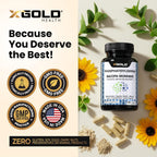 X Gold Health Phosphatidylserine y Bacopa Monnieri 800 mg | Suplemento Nootrópico para el Enfoque y la Memoria | 120 Cápsulas Vegetales