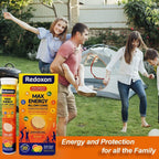 Redoxon Max Energy, Ayuda a Apoyar el Sistema Inmunitario, Sabor Naranja, 20 Comprimidos Efervescentes