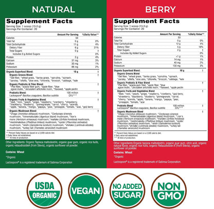 Country Farms Super Greens Power Pack, 50 Superalimentos Orgánicos, Polvo de Verduras con Probióticos para la Salud – Image 2