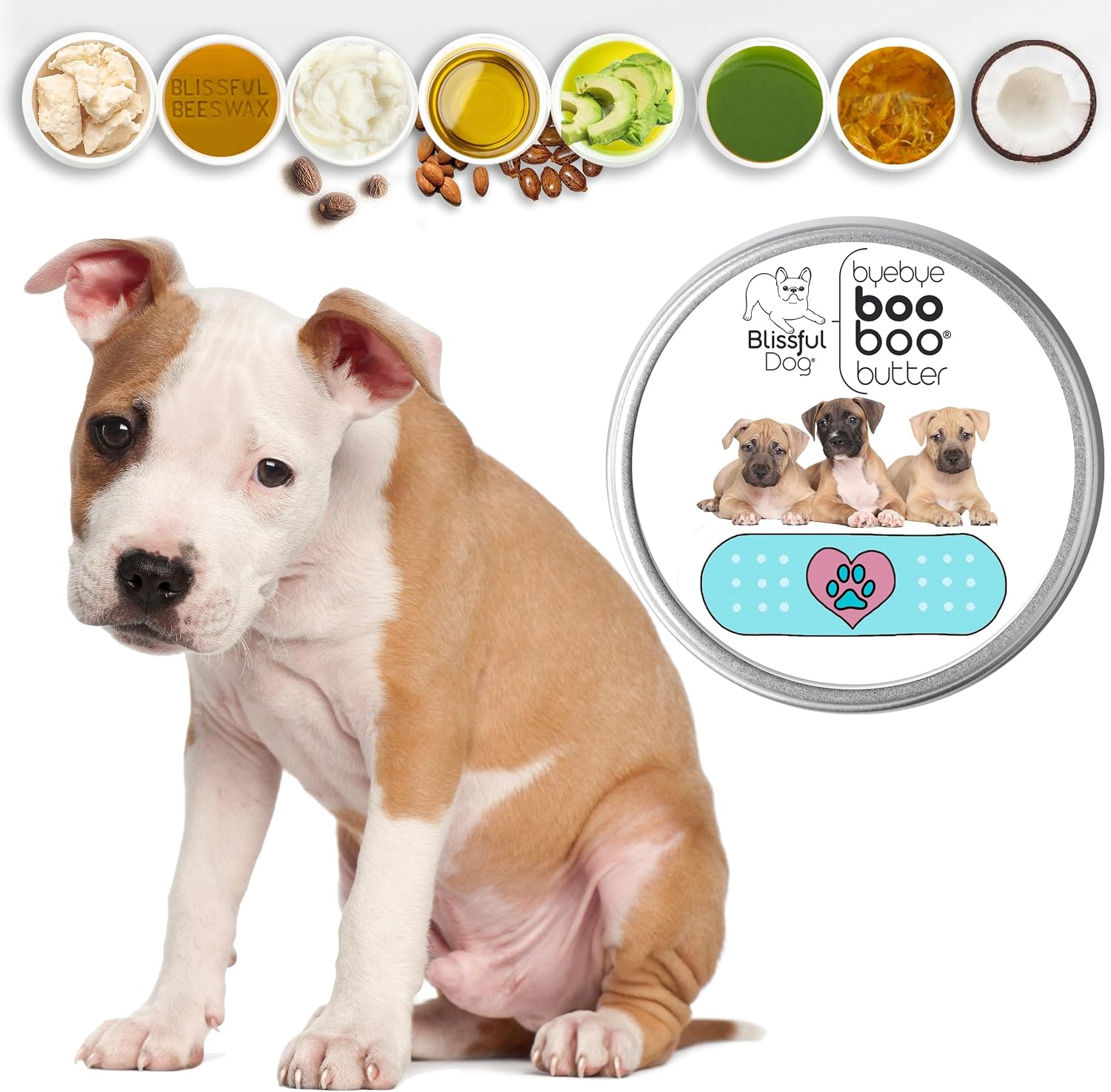 The Blissful Dog 2 oz TIN American Staffordshire Terrier Booboo Butter