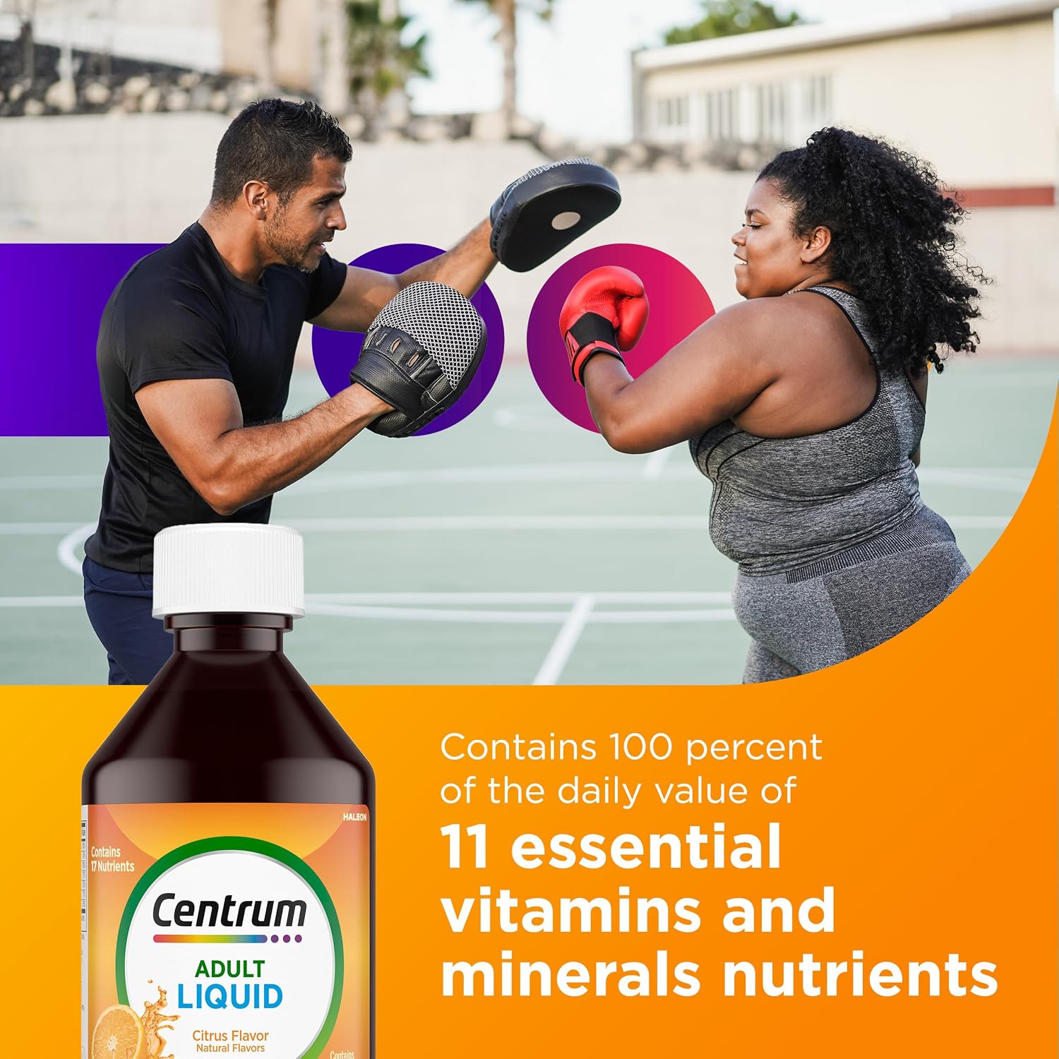 Centrum Líquido Multivitamínico para Adultos, con Vitaminas B y Antioxidantes, Sabor Cítrico - 236 ml