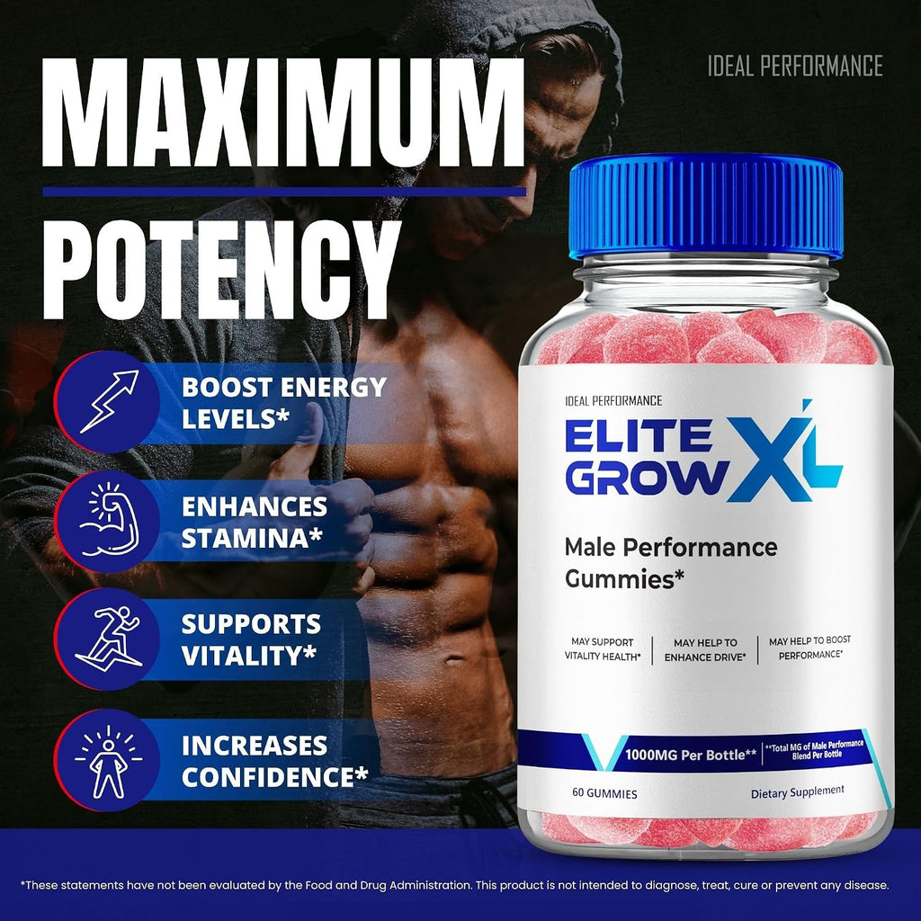 Elite Grow XL Gomitas - Suplemento Multivitamínico para Hombres (5 Paquetes)