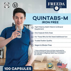 FREEDA One Daily Multivitamin Sin Hierro – Quintabs-M Sin Hierro – 100 Cápsulas