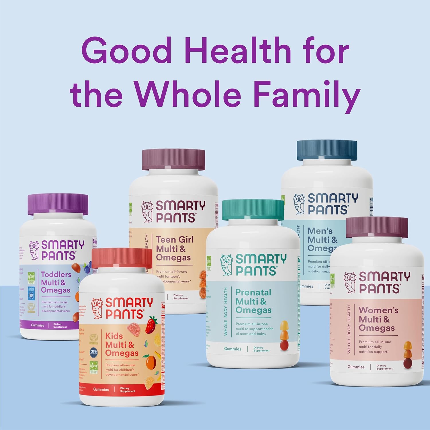 SmartyPants Men's & Women's Fiber & Multivitamin Supplement: Multivitamin Gummies with Vitamin D3, C, B12, B6, A, K & Zinc, Omega 3 (EPA/DHA), Biotin, 180 Count (30 Day Supply)