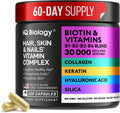 IQ BIOLOGY Biotina 10.000 mcg con Colágeno y Queratina - 120 Cápsulas