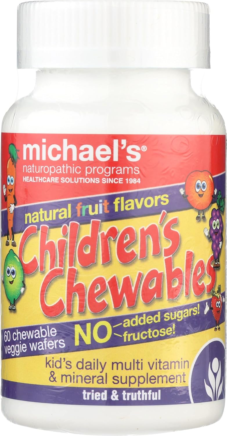 Michael's Health Children's Chewables - Multivitaminas Masticables para Niños - Sabor Ponche de Frutas - 60 Tabletas Vegetarianas