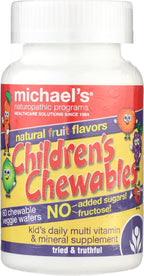 Michael's Health Children's Chewables - Multivitaminas Masticables para Niños - Sabor Ponche de Frutas - 60 Tabletas Vegetarianas