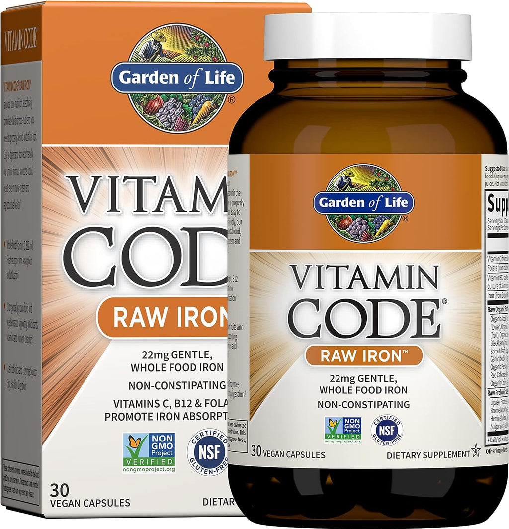 Garden of Life Vitamin Code Raw Iron - 30 Cápsulas Veganas