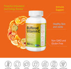 NATURION Vitamina C tamponada 1000 mg con Cúrcuma Orgánica - 180 cápsulas veganas