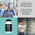 Stress Edge Suplemento para el Alivio del Estrés, Mejorador del Estado de Ánimo Natural, Formulado por Médicos, Calma Mente y Cuerpo, Mejora el Sueño, Acción Rápida, 30 Dosis