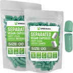 XPRS Nutra Cápsulas Vacías Veganas Tamaño 00 - 100 uds Separadas (Verde Salvia)