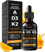 WELVIUM 7-en-1 Gotas Líquidas de Vitamina D3 K2 con Magnesio, 10.000 UI, MK-7, Vitamina A, Calcio, Aceite MCT y Lecitina de Girasol Orgánica