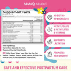 Mama's Select Vitaminas Postnatales – Multivitamínico Postparto, 30 Cápsulas