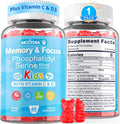 Nextdia Fosfatidilserina 100mg Gominolas de Concentración para Niños y Adolescentes con Vitamina C y D3 - 60 Gominolas