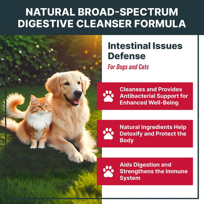 MaxBuddy Defensa Intestinal Natural - Limpiador Herbal para Perros y Gatos