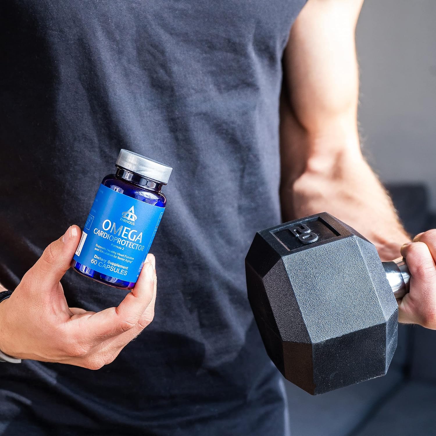 Thrivous Omega Cardioprotector – Suplemento Avanzado para el Corazón y la Circulación con Omega-3 AvailOm, Ajo, Gotu Kola y Corteza de Pino Oligopin – 60 Cápsulas Veganas