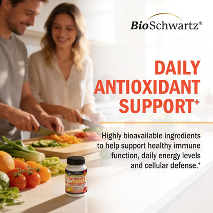 BioSchwartz Complejo de Vitamina C - 1000 mg con Escaramujo, Zinc y Bioflavonoides Cítricos, 120 Cápsulas – Image 6