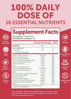 Lunakai Pack de Gominolas de Vitamina B12 y Multivitamínico para Mujer - 3000mcg Metilcobalamina de Alta Absorción - 16 Vitaminas y Minerales Esenciales - 30 Días de Suministro