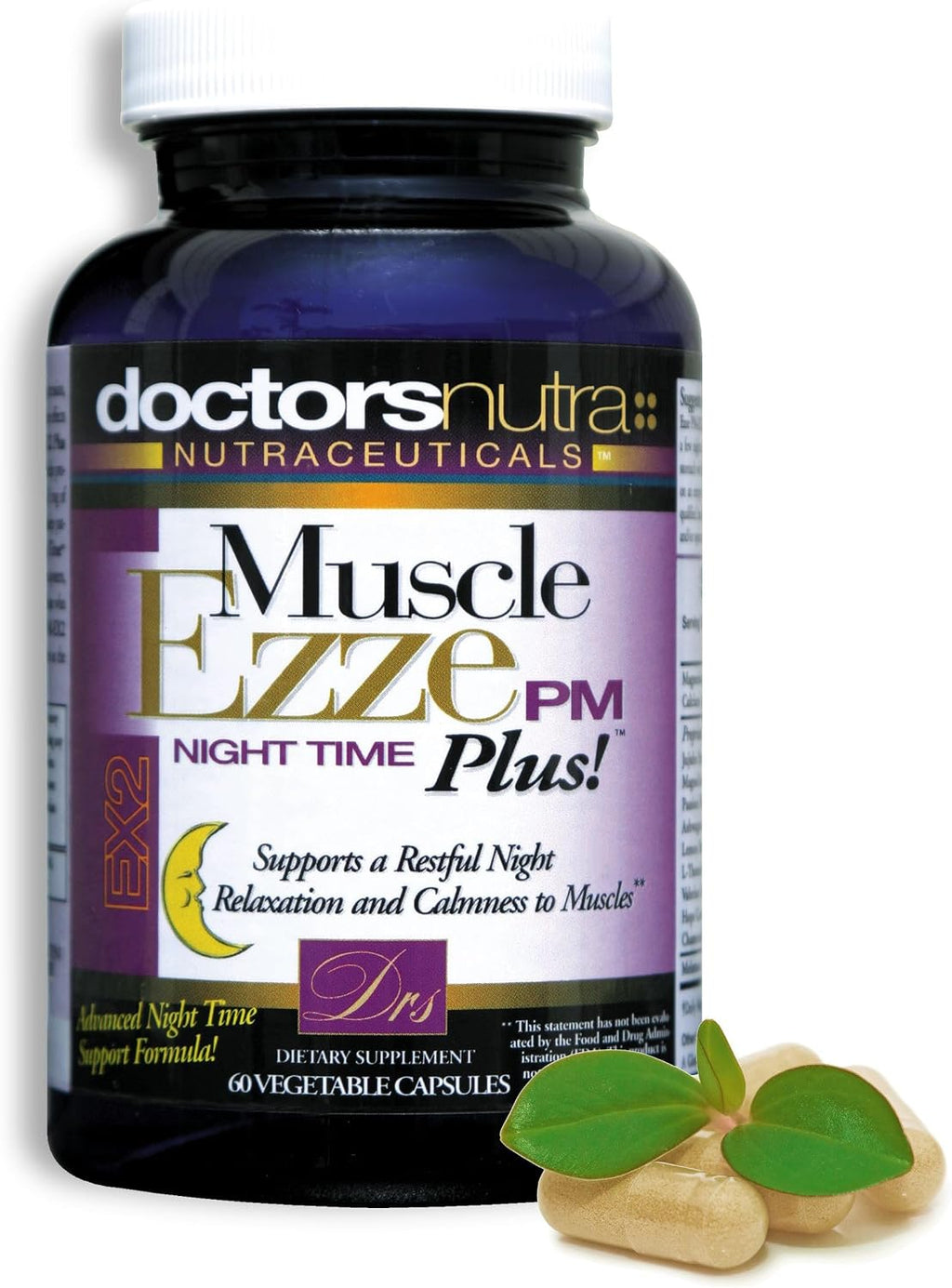 Muscle Ezze PM Plus Cápsulas Nocturnas - Magnesio, Calcio y Hierbas