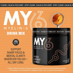 Myelin-6 Drink Mix - Suplemento para la concentración y salud cerebral con AlphaSize, L-Theanine, Teacrine, sabor naranja mandarina, 30 días