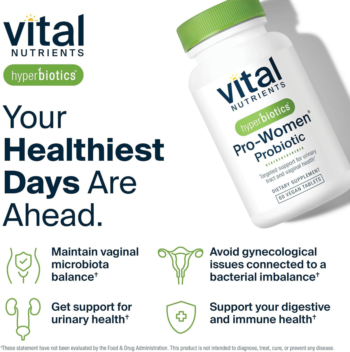 Hyperbiotics Pro Women Probióticos para Mujer | Salud Vaginal y Urinaria | 6 Cepas | 60 Comprimidos Veganos – Image 6