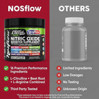 NosFlow Suplemento de Óxido Nítrico para Hombres | Remolacha, Taurina, L-Arginina, Ácido Málico, L-Citrulina, Corteza de Pino, Glicerol, Agmatina, Semilla de Uva, Vitamina C, B12, B3 - Clean Nutra