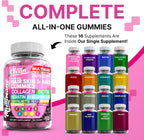 Clean Nutraceuticals Gominolas de Biotina, Colágeno y Queratina para Cabello, Piel y Uñas - Vegano