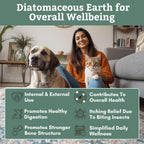 Wholistic Pet Organics Tierra de Diatomeas - Grado Alimenticio para Perros y Gatos - 113 g
