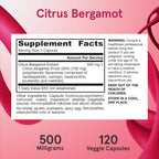Citrus Bergamot 500 mg - 120 Cápsulas Veganas - Jarrow Formulas