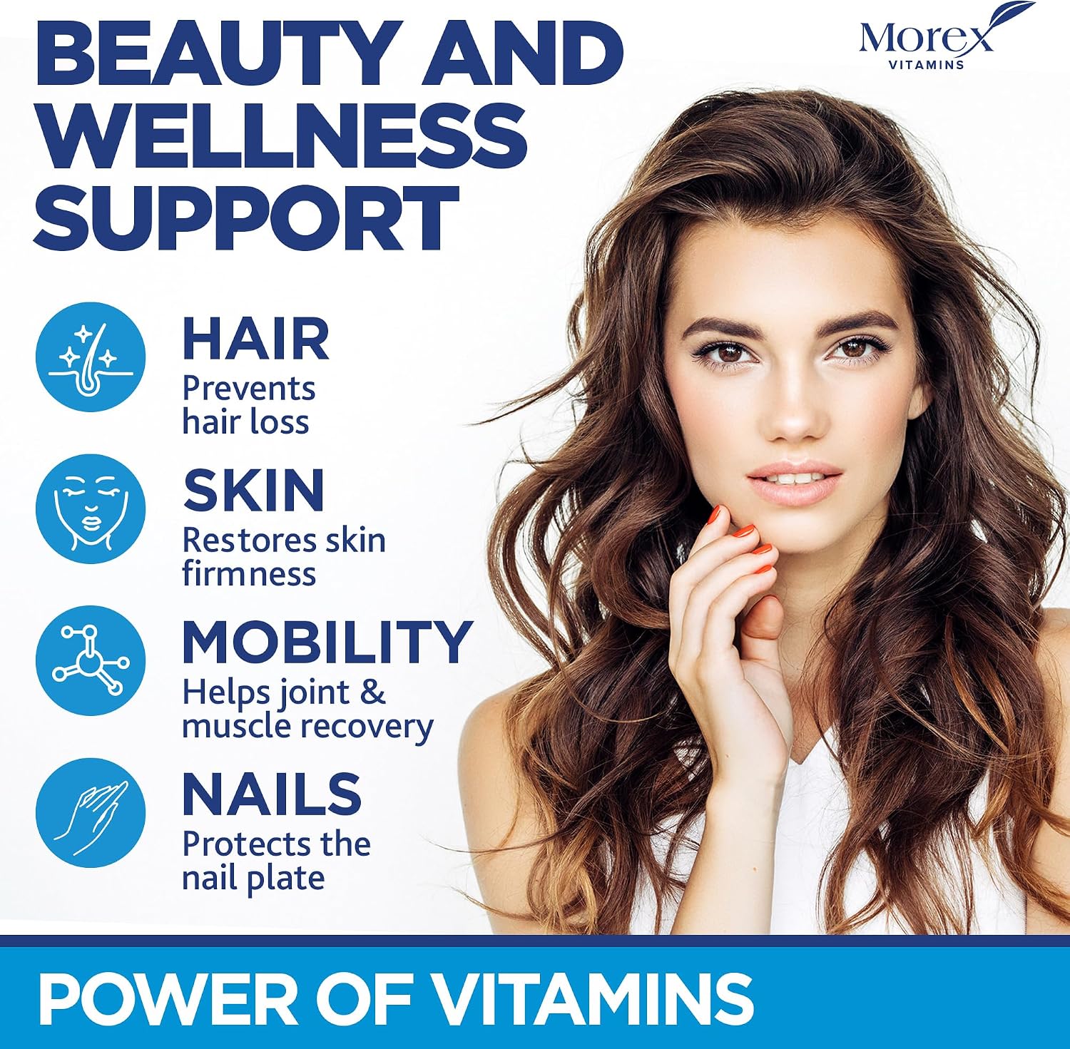 Biotina Gomitas con Colágeno y Queratina - Apoyo para Cabello, Piel y Uñas - Vitaminas B7 + Complejo B, MSM, Extracto de Bambú - 60 Gominolas