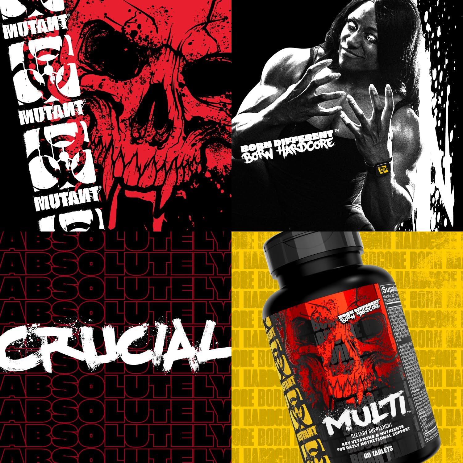 Mutant Multi High-Potency Multivitamin - 75+ Ingredients for Athletes, 60 Tablets